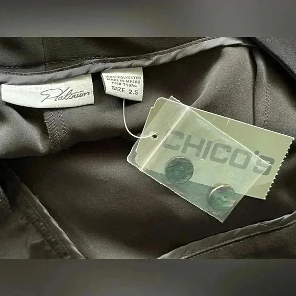 Chicos platinum black wide leg dress pants - Picture 6 of 9